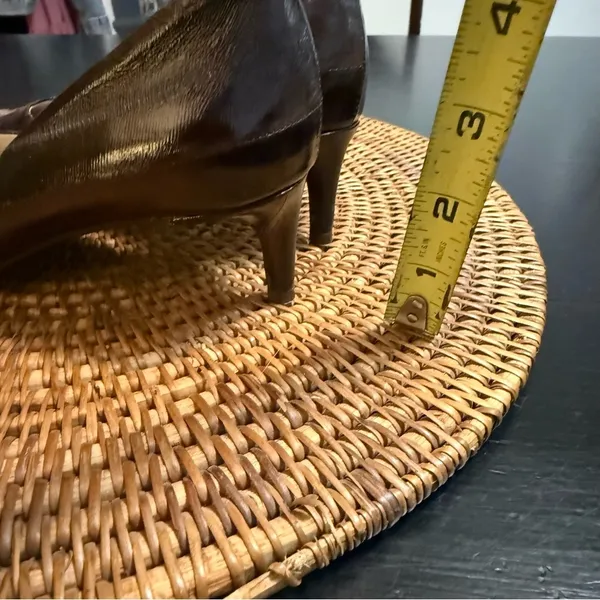 Vaneli‎ Dark Brown Leather Heels Size 7 - Image 6