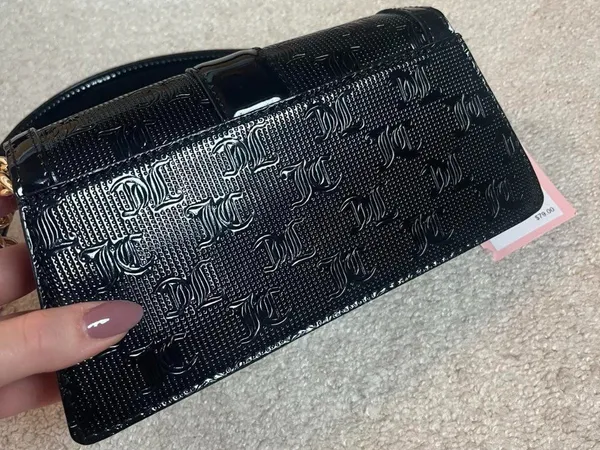 Glossy black Juicy Couture shoulder bag - Image 4