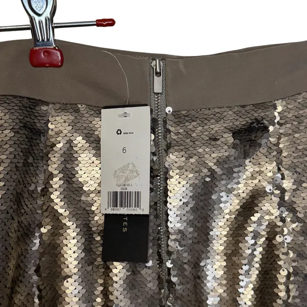 Banana Republic‎ Women Mini Skirt Metallic Sequin Pencil Disco Party Glam 6 NWT - Image 7