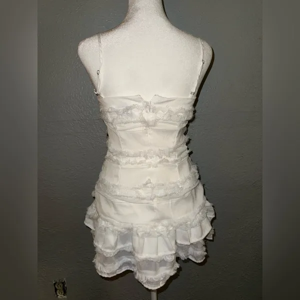Princess Polly NWOT Molina Mini Dress White Size USA 2 - Image 3