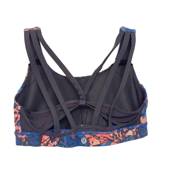 273 | Lululemon Free To Be Serene‎ Women 8 Strappy Back Sports Bra Blue Multi - Image 2
