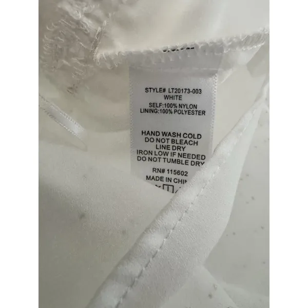 NWT Lush White Chiffon Tiered Mesh Gold Dot Tank Top Juniors Size XL - Image 7