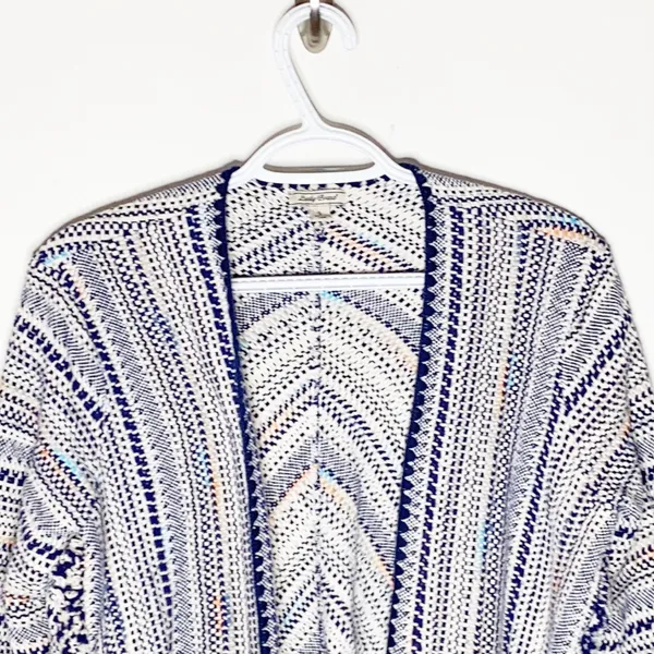 Lucky Brand Pottery boho fringed cardigan sz S - Image 4