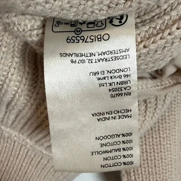 Free People Worn Thru Surplus Cardi Open Front Cropped Slouchy Size XS - Image 5