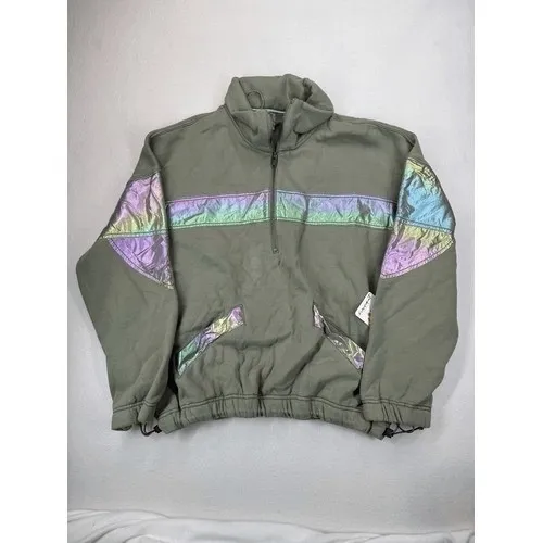 Free People Movement Women's Away We Go Half Zip Sage Stone Medium NEW ** $128 - Image 3