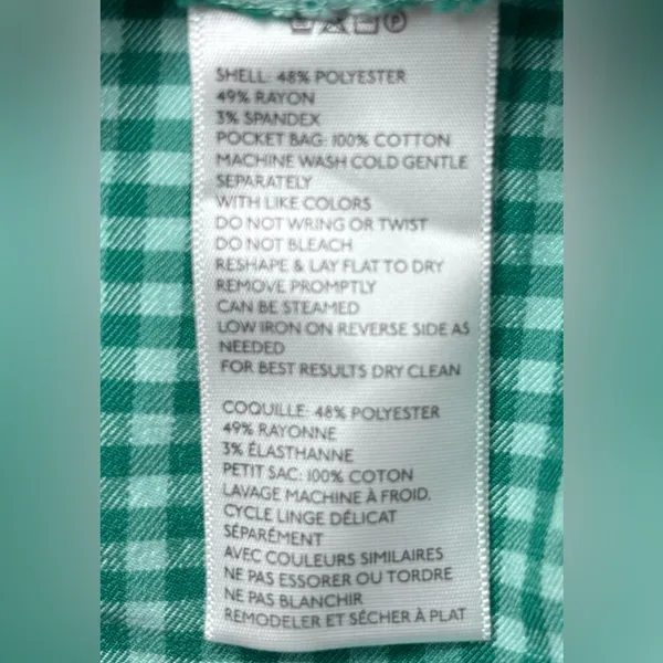 Urban Outfitters M Gingham Check Pocketed Mini Skirt in Kelly Green - Image 8