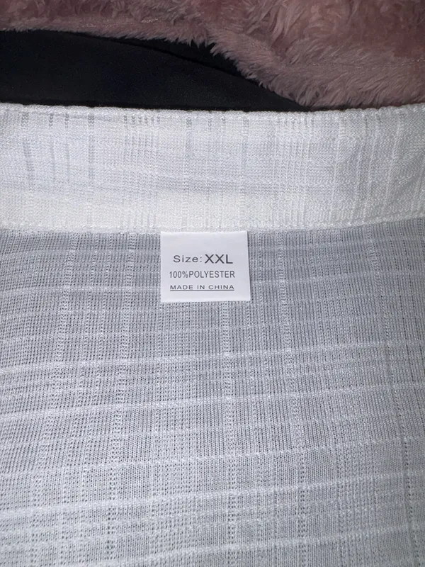Men's White Short-Sleeve Pocket Polo Shirt - Image 2