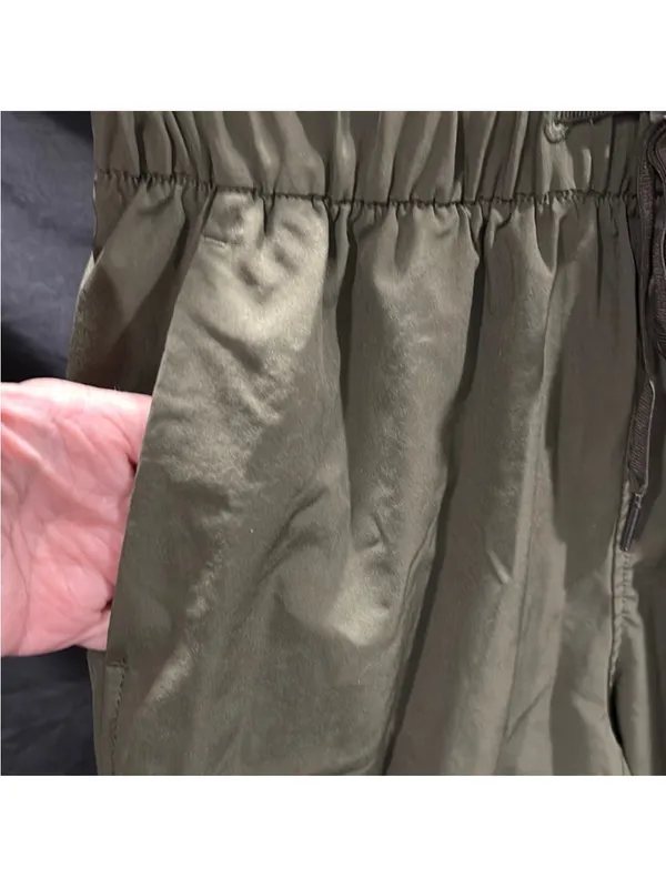 Avia Olive Green Elastic-Waist Drawstring Shorts - Image 4