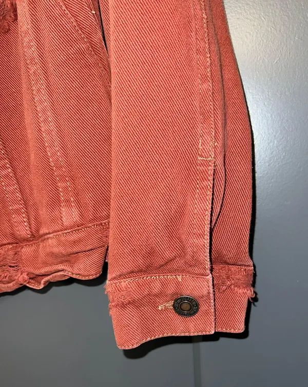 Tilly's Distressed Burnt Orange Jean Jacket - Image 4