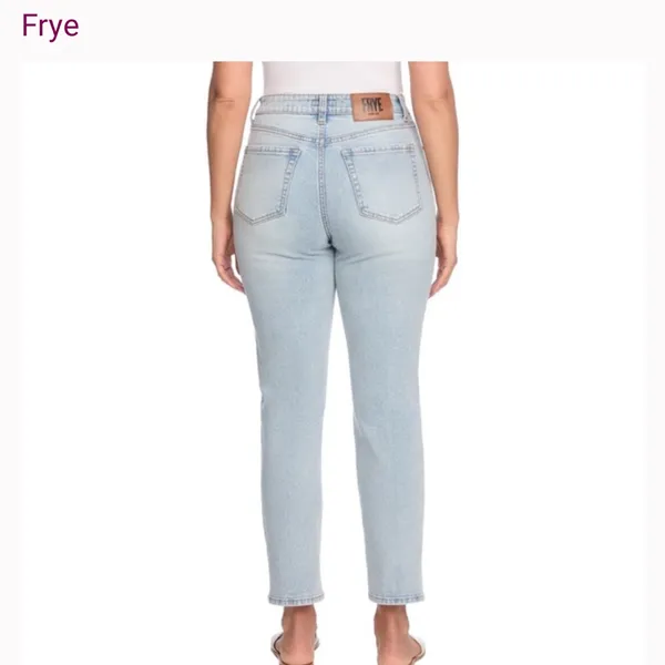 Frye Stevie High Rise Light Wash Straight‎ Denim Jeans - Image 2