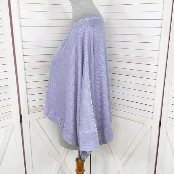 We The Free Thermal‎ Dolman Sleeve Slouchy Crop Shirt Lavender Purple XS - Image 2