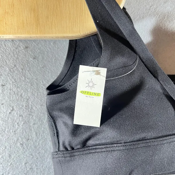771 | NWT OFFLINE by Aerie Real Me Xtra‎ Strappy Sports Bra Activewear Black XS - Image 5