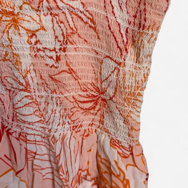 Patrons of Peace Orange & Pink Floral Crop Top Size Small - Image 3