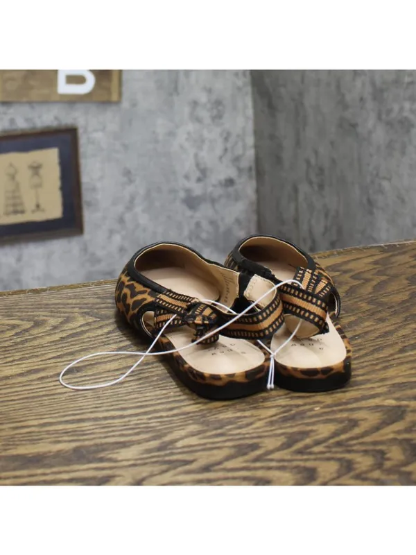 NEW A New Day London Lace Slingback Bow Flats 94303556 Cheetah Brown Multi 7.5M - Image 5
