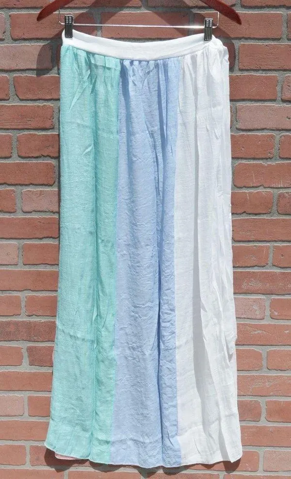 Colorblock Bikini Cover Up Side Tie Beach Skirt - Image 4