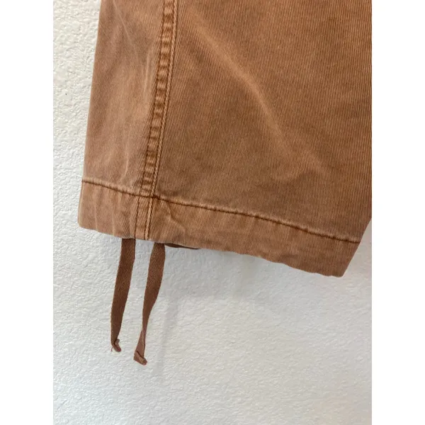 Old Navy Cargo Barrel Leg Casual Indie Sleaze Cotton Coco Brown Mid Rise Pants - Image 4