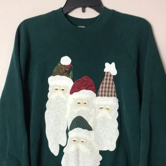 fruit of the loom Santa Clause Father Christmas Fleece Pullover sweater large‎ - Image 2