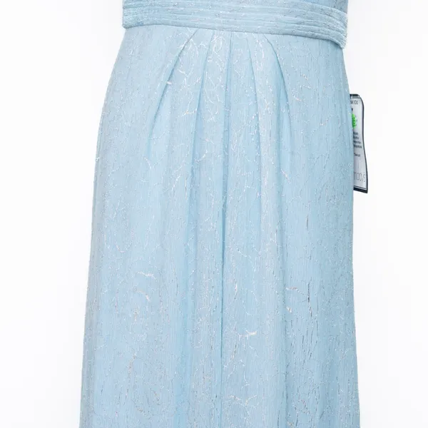 Adrianna Papell‎ | Floral Metallic Stencil Halter Gown - Image 7