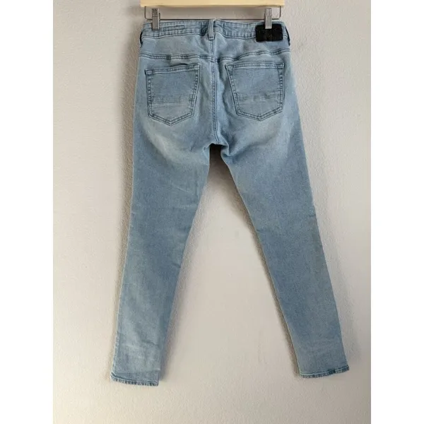PacSun Active‎ Stretch Skinny Blue Jeans Women’s Size 29 Light Blue Denim - Image 5