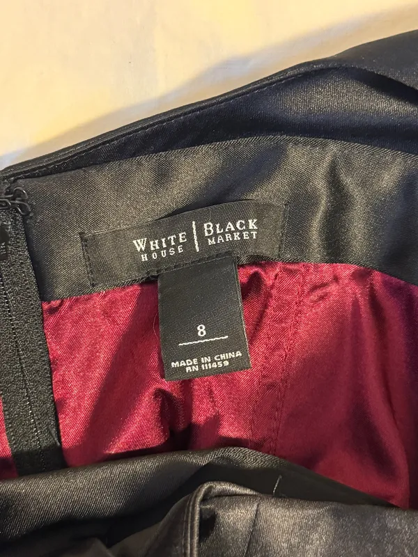 White House | Black Market Black Strapless Corset-Style Top - Image 4