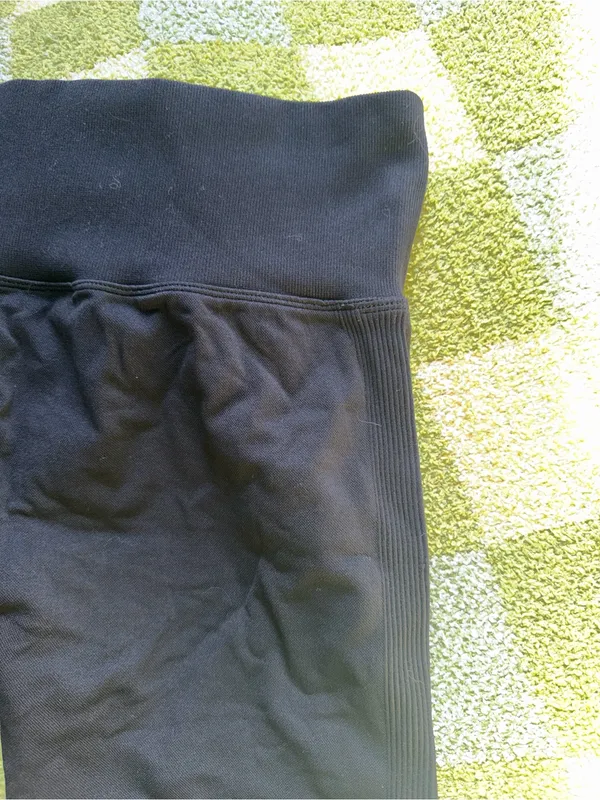 High Waist Black Bike Shorts - Image 3