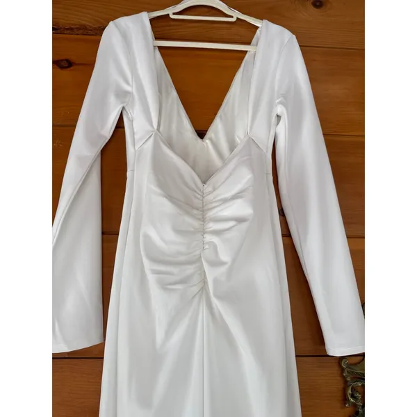 Lulus Extravagant Love White Backless Long Sleeve Wedding Dress Extra Small - Image 6