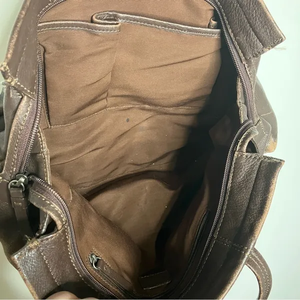 J. Jill brown leather shoulder bag medium‎ size 12.75” x 11” - Image 8