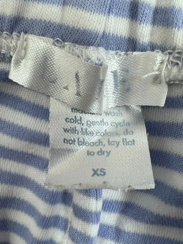 LAKE Pima Cotton Long-Long Pajama Set Hydrangea Preppy Blue Stripe - Image 9