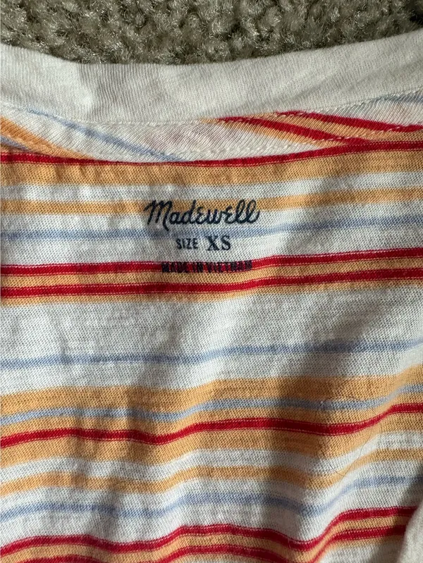 Madewell Tank Top Striped V-Neck - Image 2