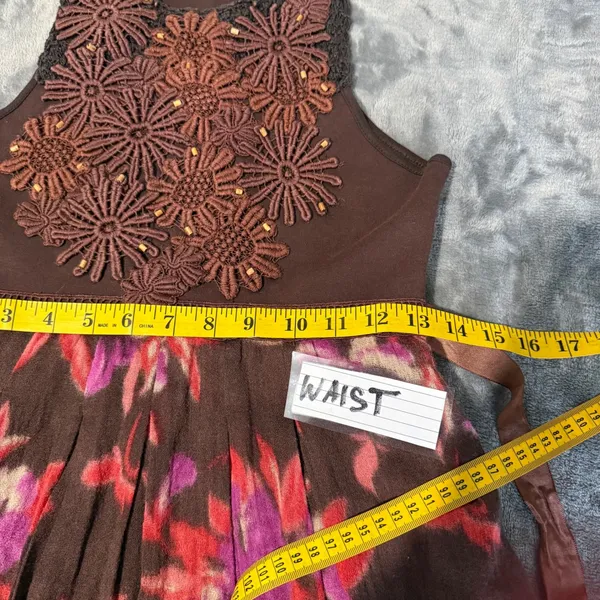 Free People Morning Meadows Crochet Applique Mini Dress S Fairy Grunge Boho - Image 10