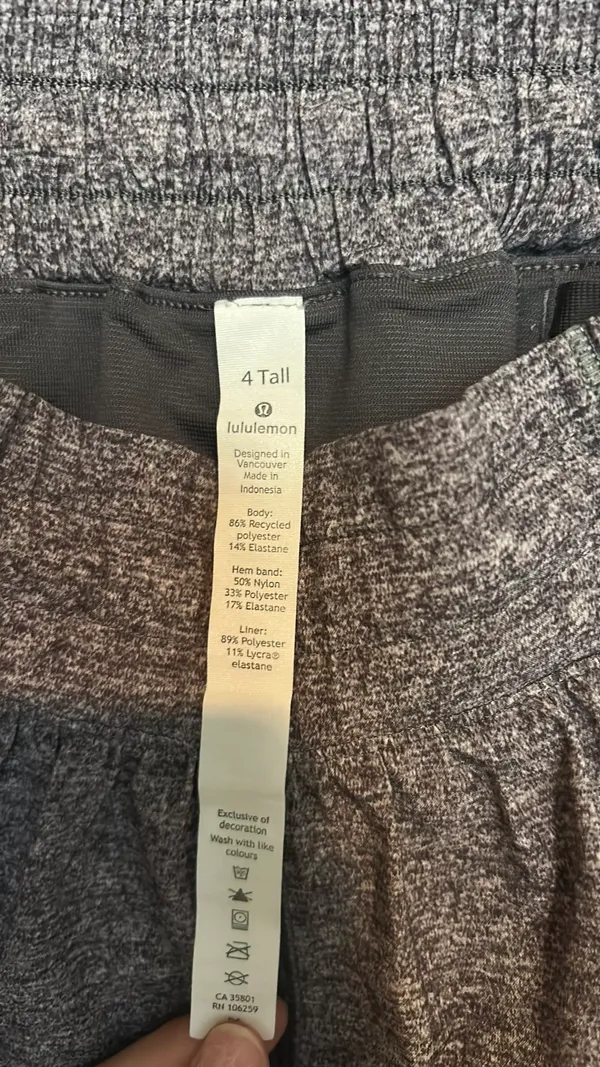 Grey Lululemon Hotty Hot Shorts - Image 3
