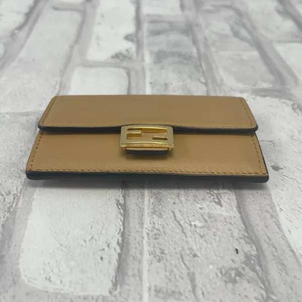 Fendi Baguette Dark Beige Card Holder Nappa Leather - Preowned - Image 5