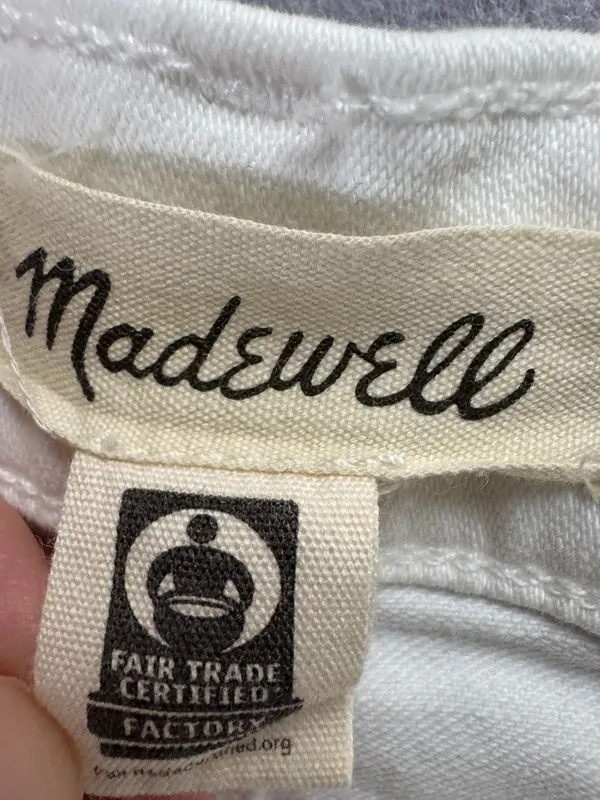 Madewell Flared Wide-Leg Jeans White Size 26 - Image 3