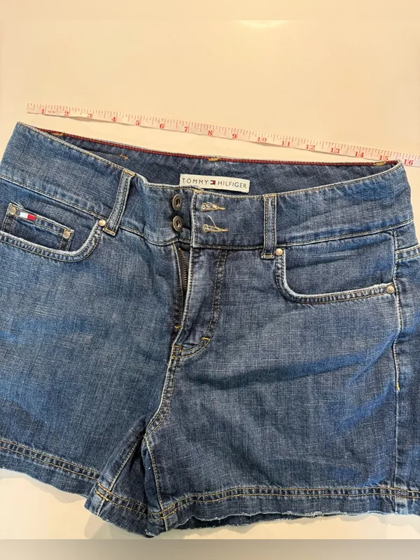 Tommy Hilfiger Classic Indigo Denim Jean Shorts Preppy/Y2k vibes Size‎ 8 - Image 10