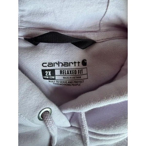 Carhartt Lavendar Logo Pullover Hoodie - Image 5