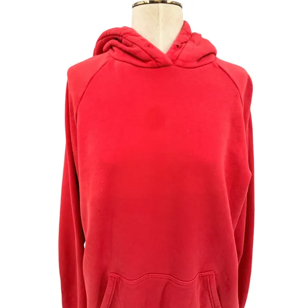 Ninety‎ Percent Organic Cotton Pullover Hoodie Red Relaxed Size Large - Image 2