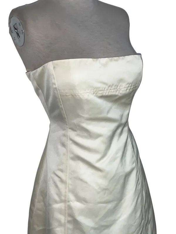 WeWoreWhat Strapless Peplum Mini Dress in Ecru 2 New Womens Strapless - Image 5