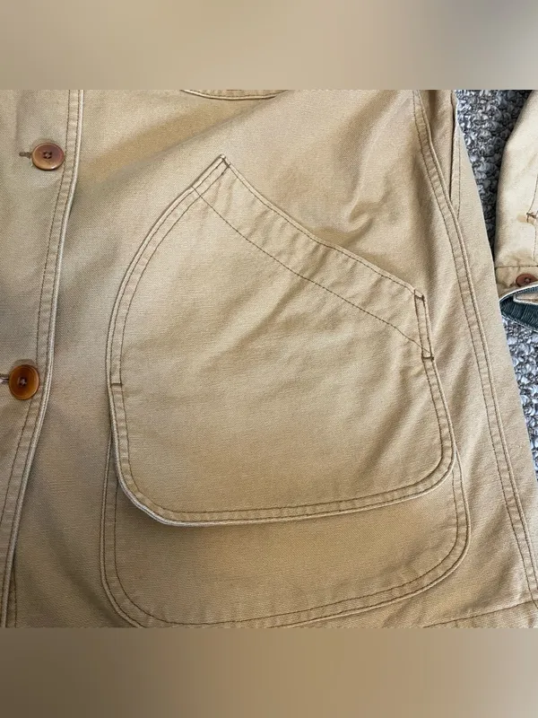 L.L. Bean Vintage Field Coat Chore Jacket Canvas button down - Image 4