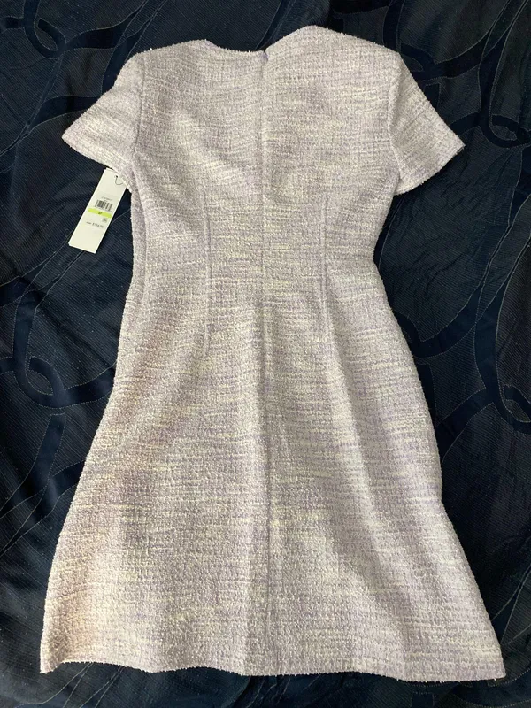 Calvin Klein Lavender Classy Tweed Dress - Image 9
