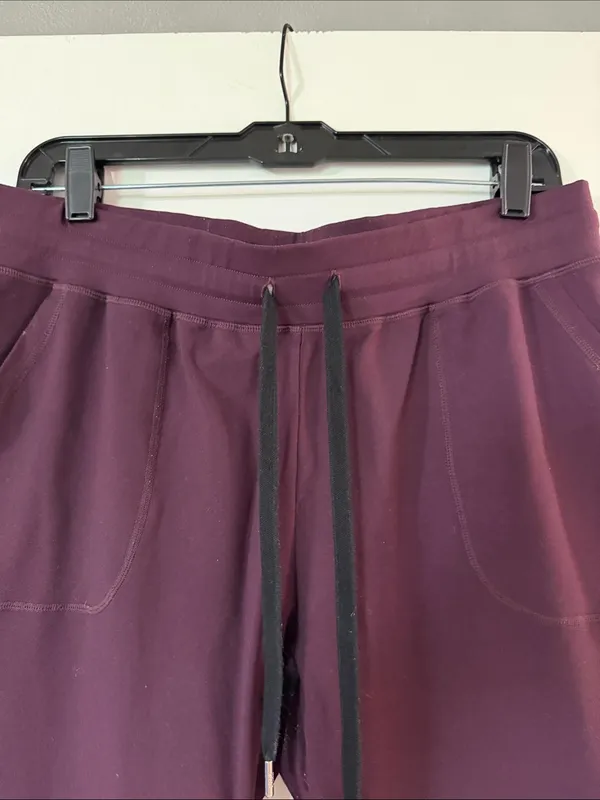 Women's plum Drawstring Jogger Pants Purple Size XL - Image 5
