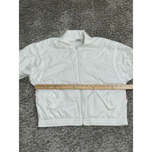 Vintage 90s Nike White Track Jacket Women’s Aztec Sun Embroidered Windbreaker S - Image 16