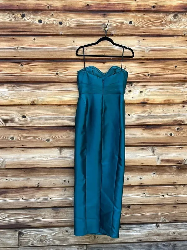 NWT Donna Karan Green Strapless Sweetheart Gown Size 4 - Image 9