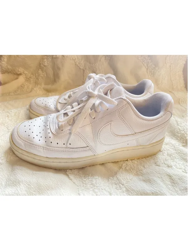 Nike Court Vision Low White Leather Sneakers Streetwear Quiet Luxury Old Money 8 - Image 2
