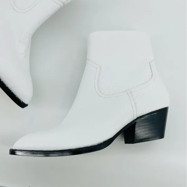 Something Navy‎ Wesley White Cowboy Booties 7.5 - Image 12