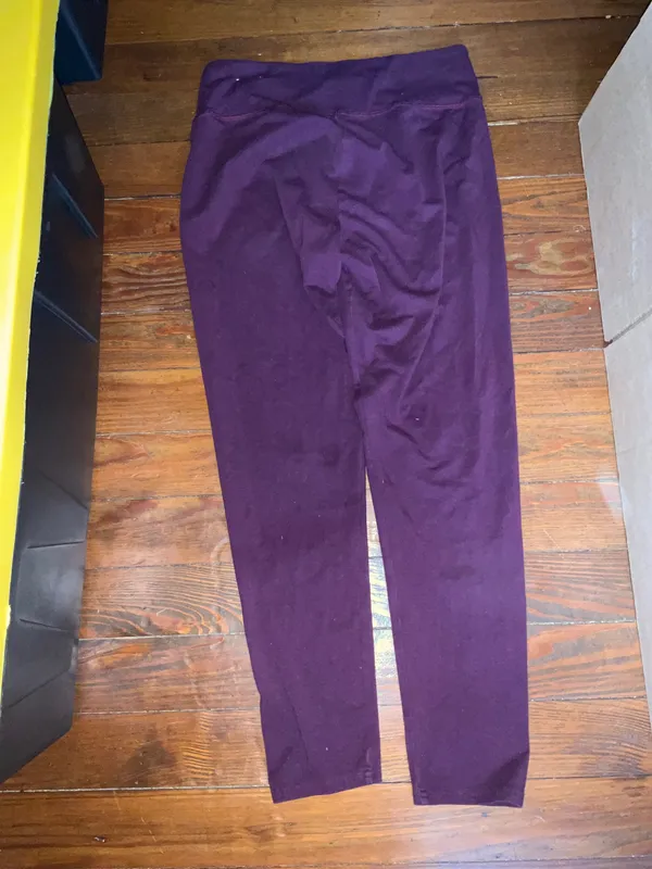 Aerie Purple Cotton-Blend Leggings Sz. L - Image 3