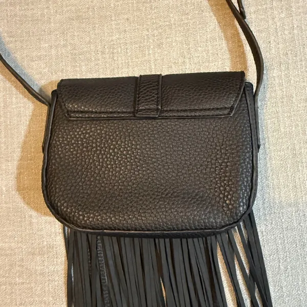 Metaphor Black Fringed Crossbody Bag Vegan Leather Boho‎ Festival Western Purse - Image 3