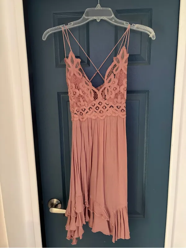 NWOT Free People Adella Mini Dress Dusty Rose size Small - Image 9