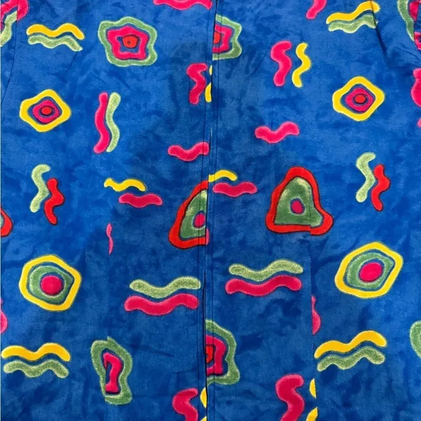 Jessica‎ Howard Vintage Abstract Design Blue Dress - Image 8