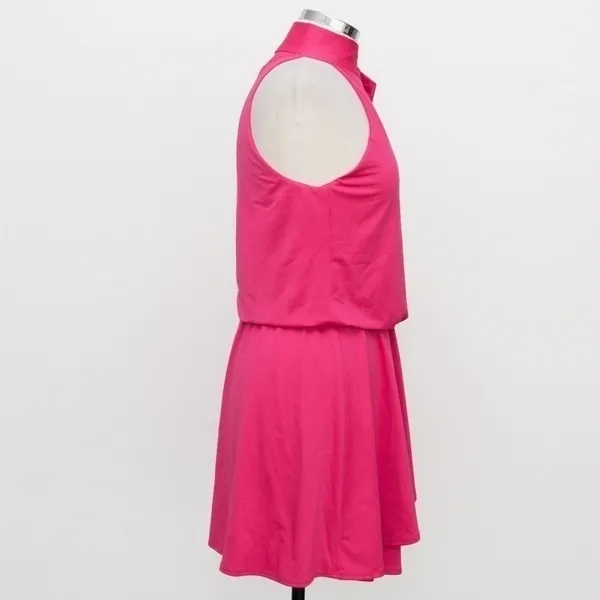 Black Halo. Pike High Neck Drape Front‎ Mini Dress. - Image 6