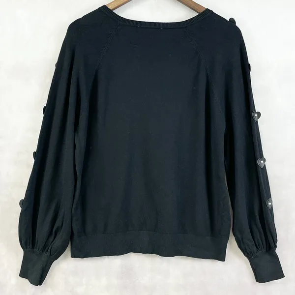 Sioni Womens Sweater Size Large 3D Heart Soft Grunge Romantic Euro‎ Whimsy Cozy - Image 2
